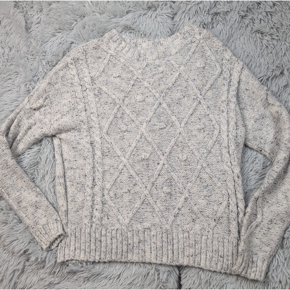 Time & Tru Sweater Womens S Gray Cozy Comfort Casual Preppy Soft